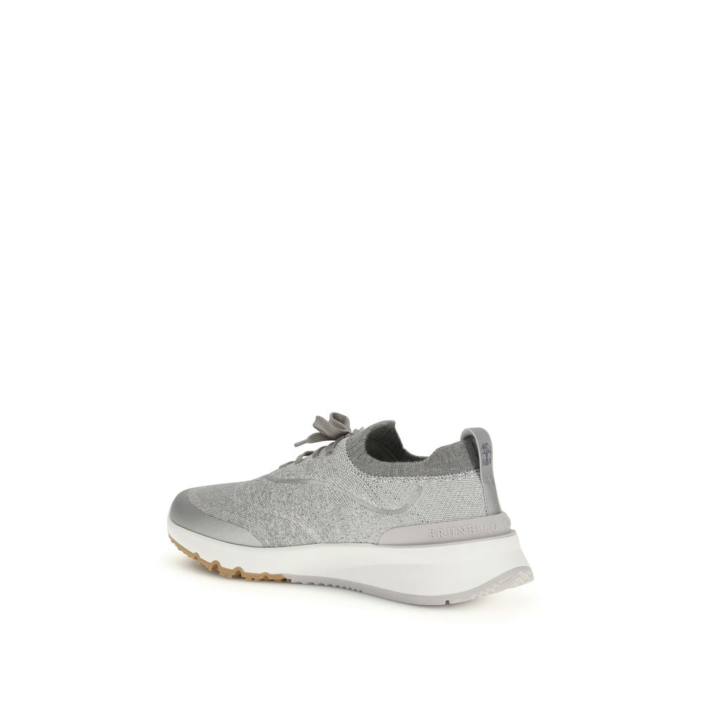 Baskets athlétiques Brunello Cucinelli en coton gris