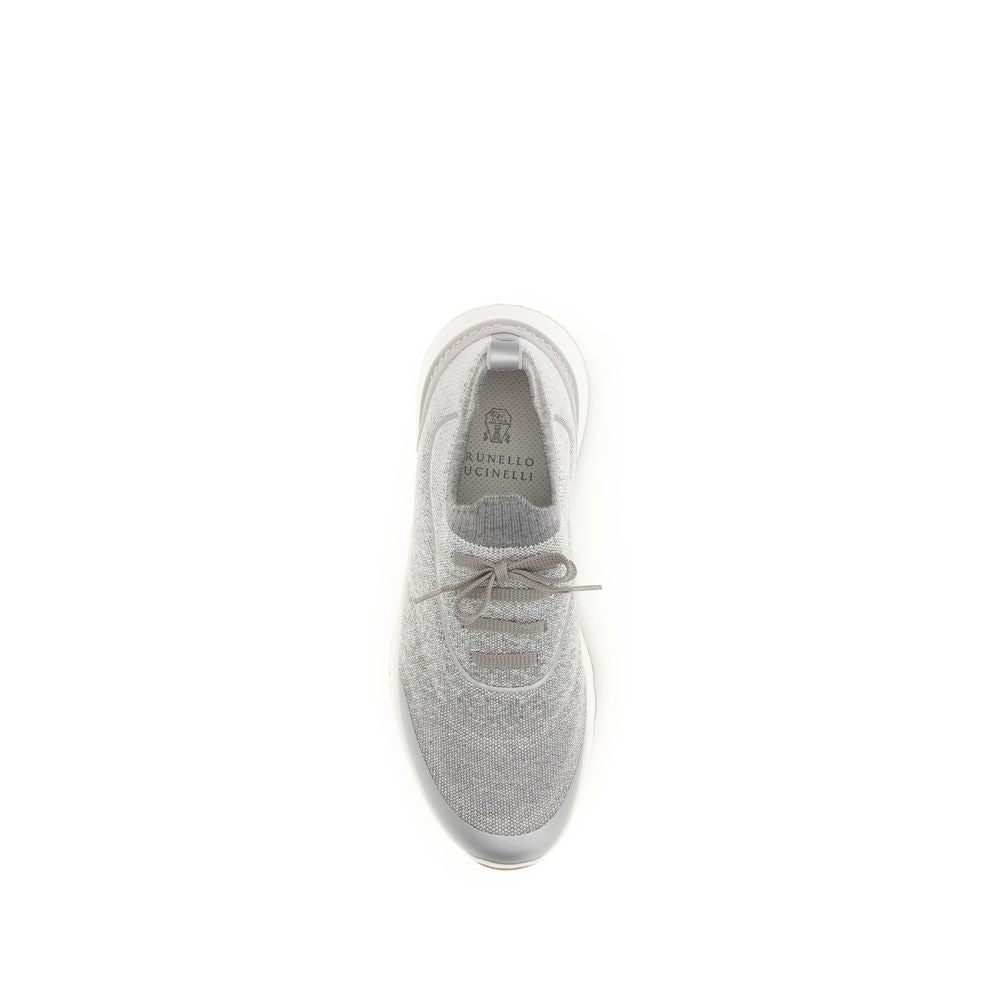 Baskets athlétiques Brunello Cucinelli en coton gris