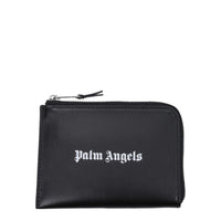 Portacarte Palm Angels in pelle nera