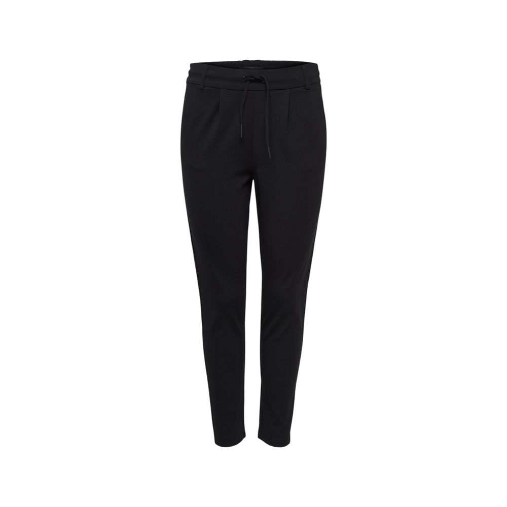 Pantalon décontracté en viscose noire uniquement