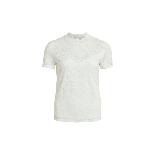 Maglietta in poliammide color crema Vila Clothes