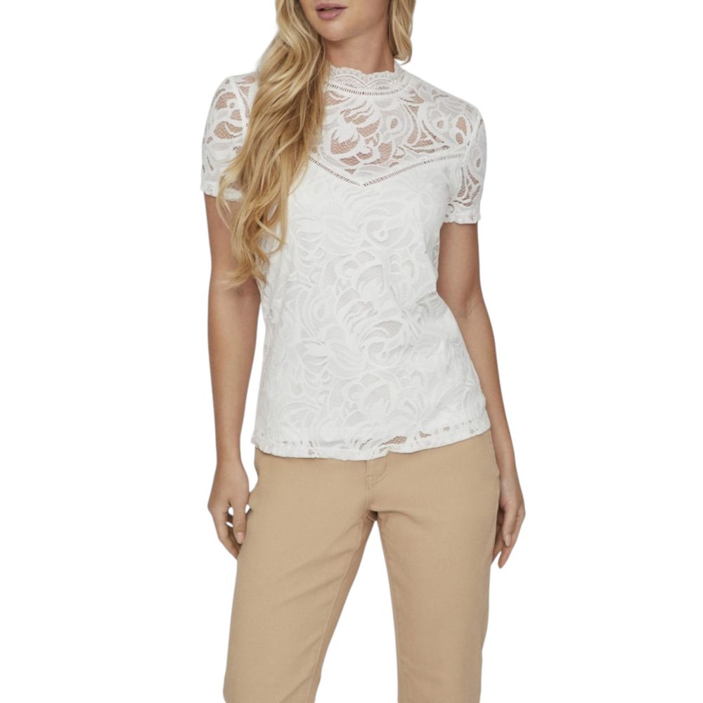 Maglietta in poliammide color crema Vila Clothes