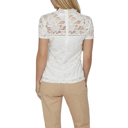 Maglietta in poliammide color crema Vila Clothes