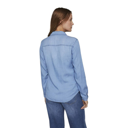 Camicetta in cotone azzurra Vila Clothes