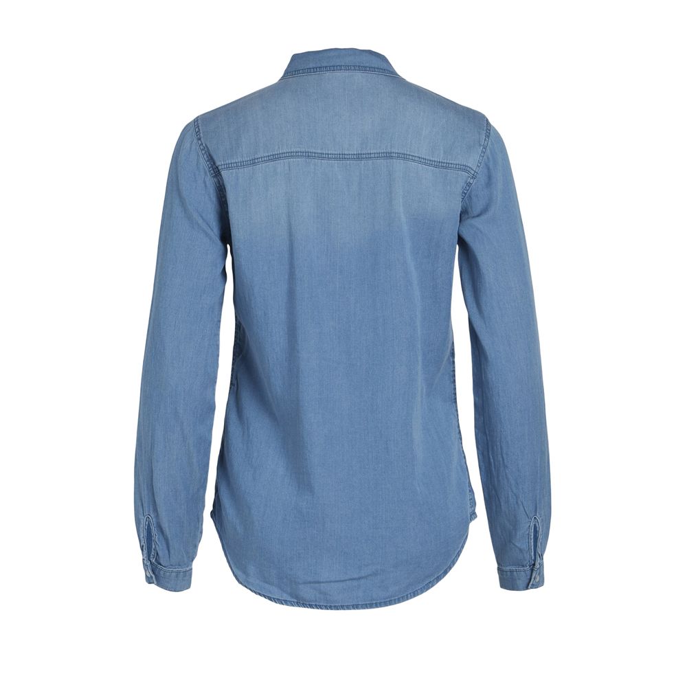 Camicetta in cotone azzurra Vila Clothes