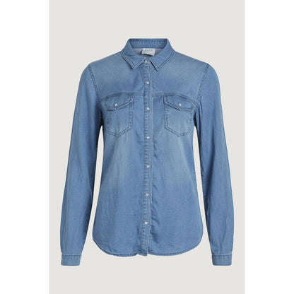Camicetta in cotone azzurra Vila Clothes