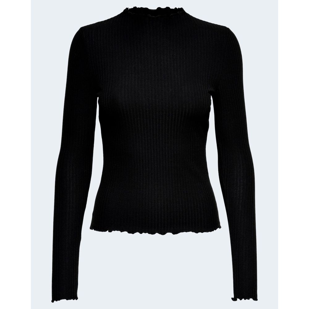 Seulement un col roulé noir en polyester