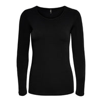 T-shirt à manches longues Only Black en coton