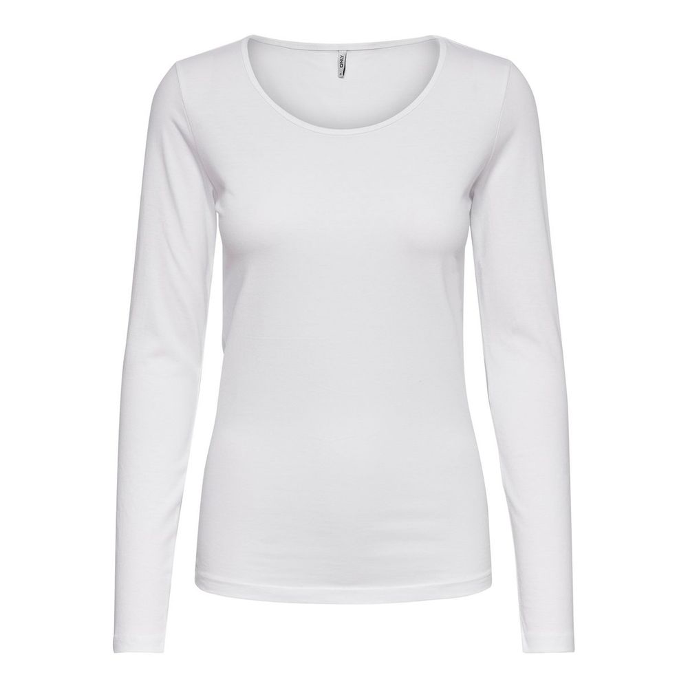Solo T-shirt a maniche lunghe in cotone bianco