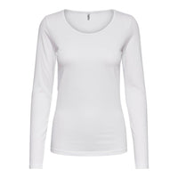 Solo T-shirt a maniche lunghe in cotone bianco