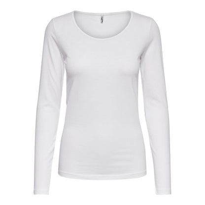 Solo T-shirt a maniche lunghe in cotone bianco