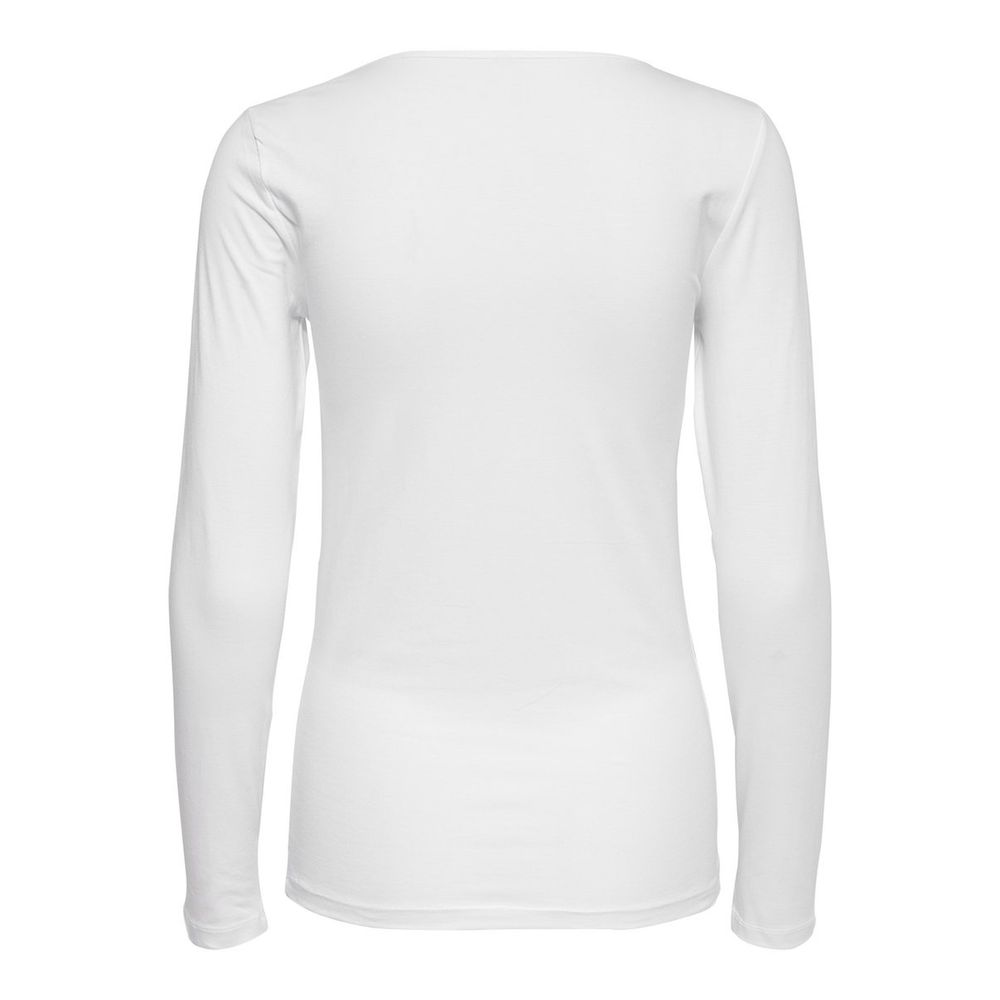 Solo T-shirt a maniche lunghe in cotone bianco