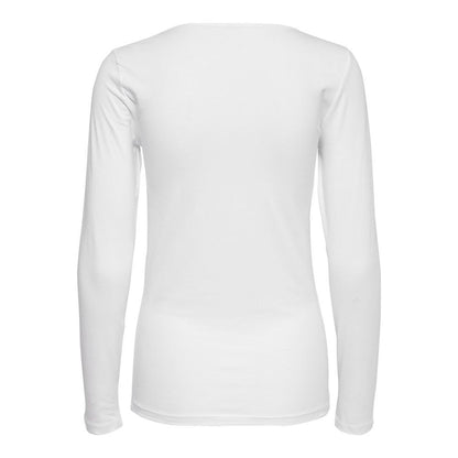 Solo T-shirt a maniche lunghe in cotone bianco