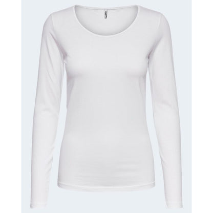 Solo T-shirt a maniche lunghe in cotone bianco