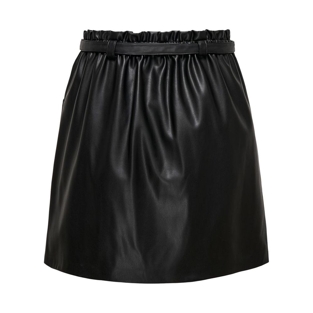 Mini-jupe noire en polyester uniquement