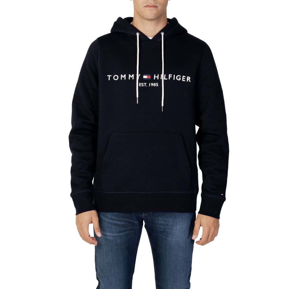 Felpa con cappuccio Tommy Hilfiger in cotone blu