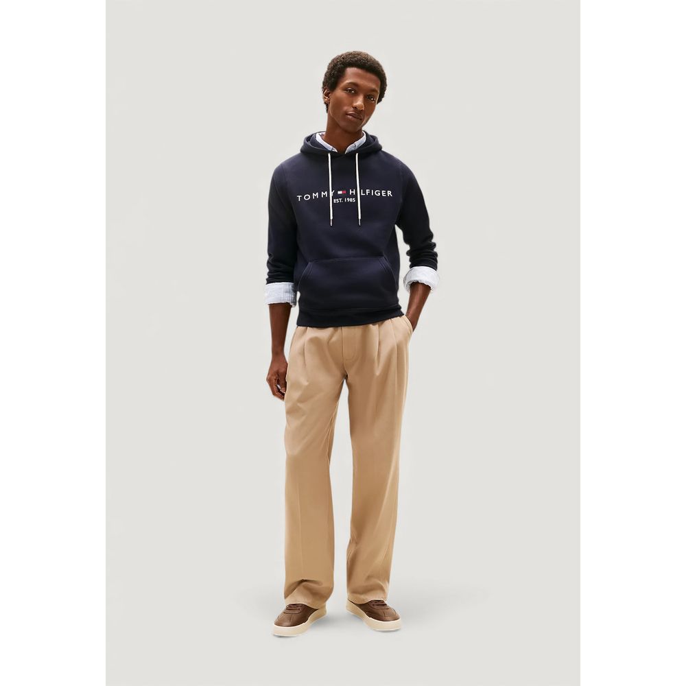 Felpa con cappuccio Tommy Hilfiger in cotone blu
