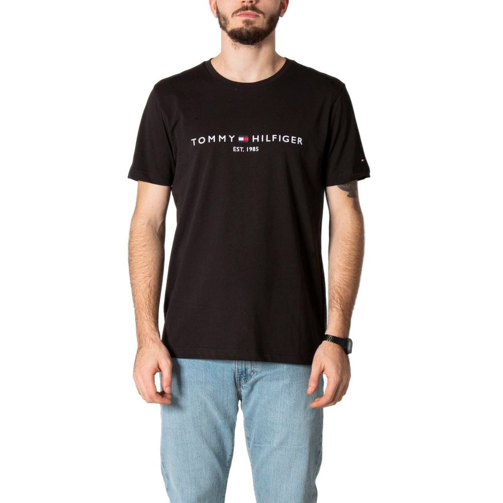 T-Shirt Tommy Hilfiger Nera in Cotone