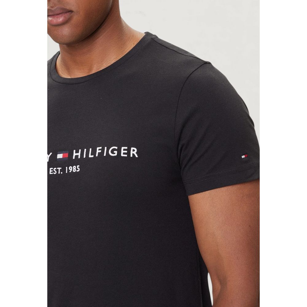 T-Shirt Tommy Hilfiger Nera in Cotone