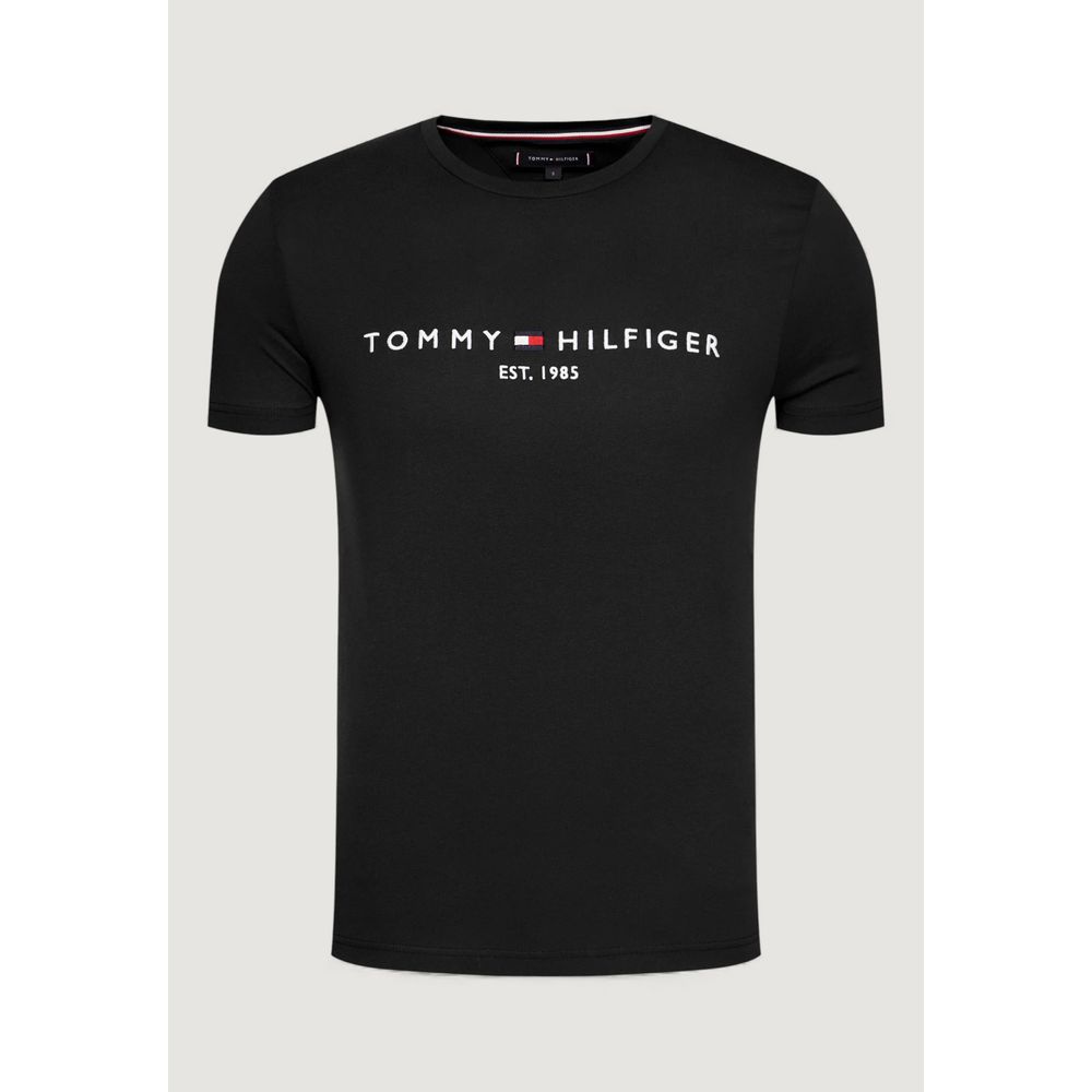 T-Shirt Tommy Hilfiger Nera in Cotone