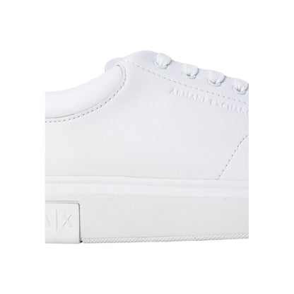 Sneakers basse Armani Exchange in pelle bianca