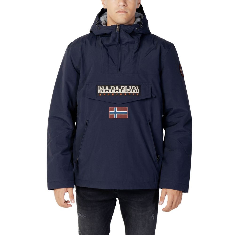 Veste Shell en polyester bleu Napapijri