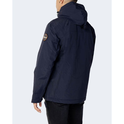 Giacca Napapijri in poliestere blu con rivestimento esterno