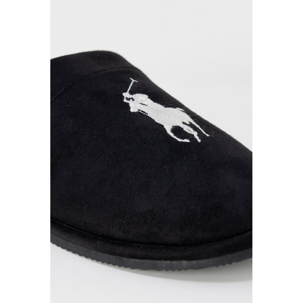 Pantofole Ralph Lauren in poliestere nero