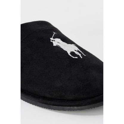 Pantofole Ralph Lauren in poliestere nero