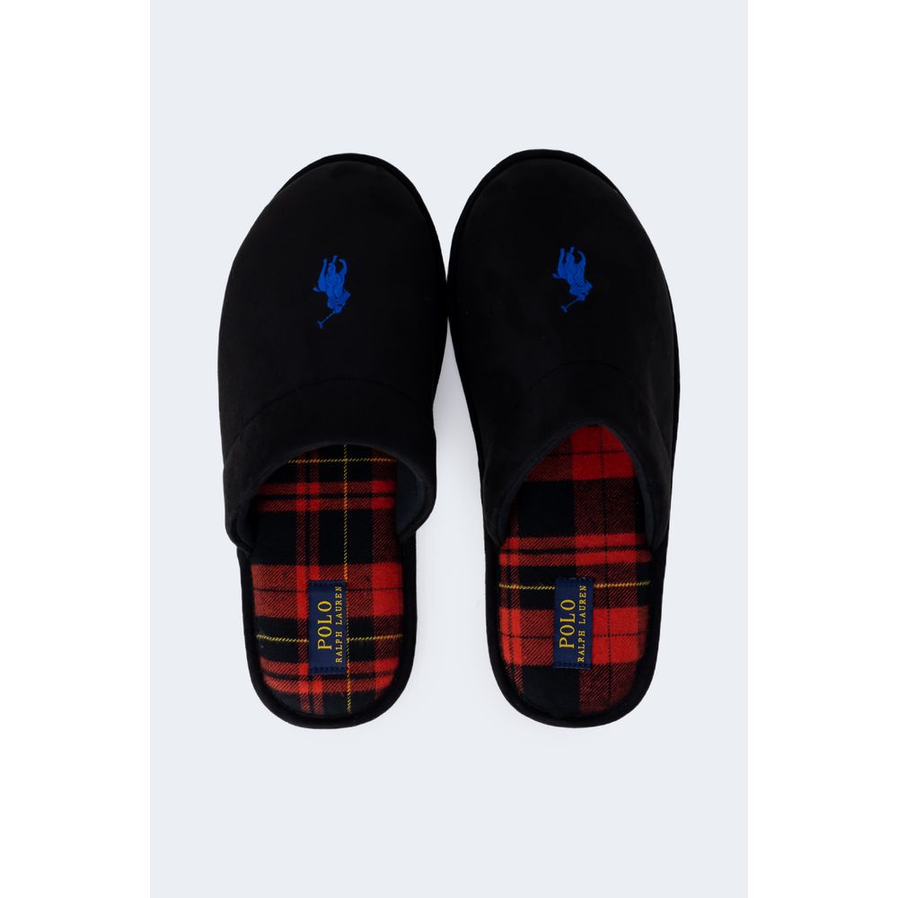Pantofole Ralph Lauren in poliestere nero
