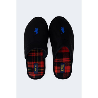 Pantofole Ralph Lauren in poliestere nero