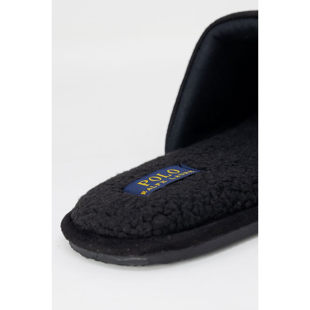 Pantofole Ralph Lauren in poliestere nero