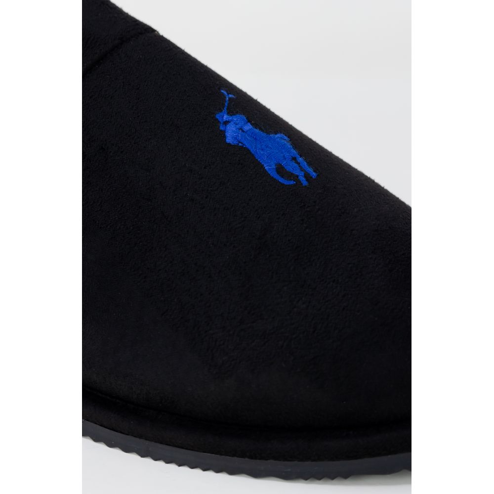 Pantofole Ralph Lauren in poliestere nero