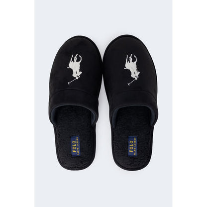 Pantofole Ralph Lauren in poliestere nero