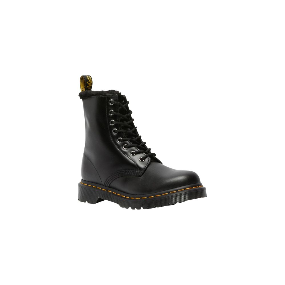 Stivali stringati in pelle nera Dr. Martens