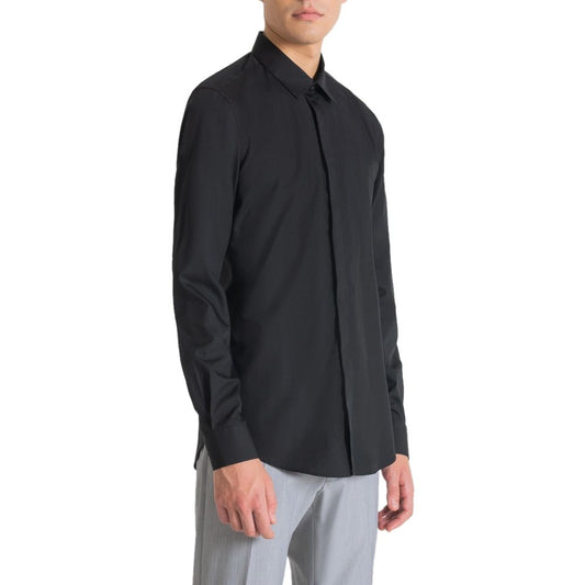 Camicia in cotone nera Antony Morato