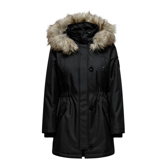 Solo parka in poliestere nero