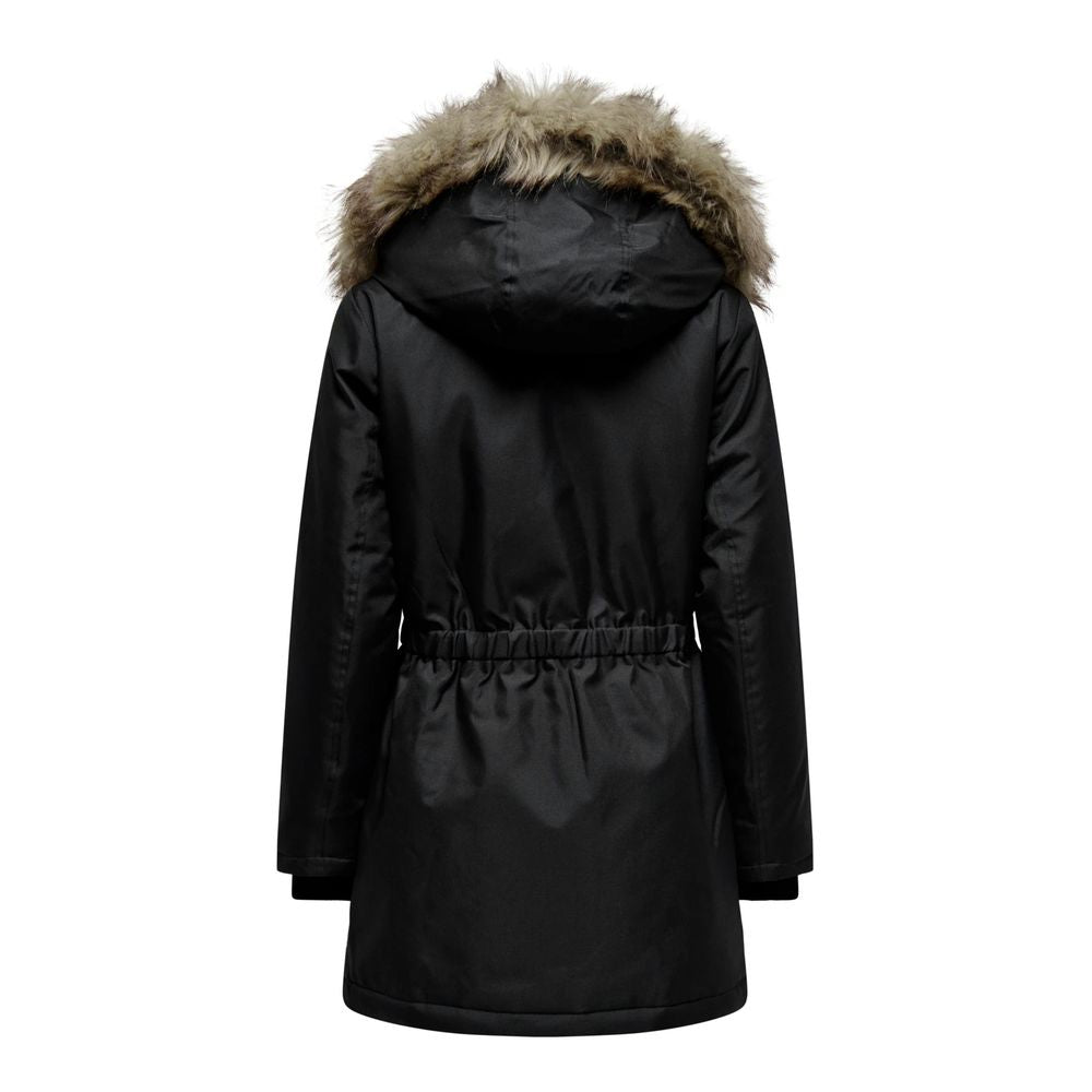 Solo parka in poliestere nero