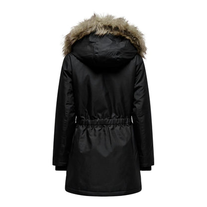 Solo parka in poliestere nero