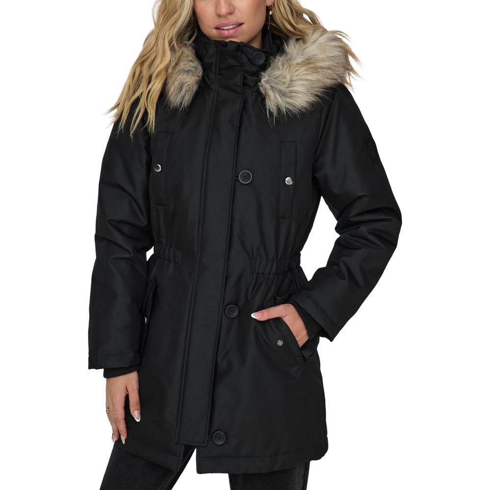 Solo parka in poliestere nero