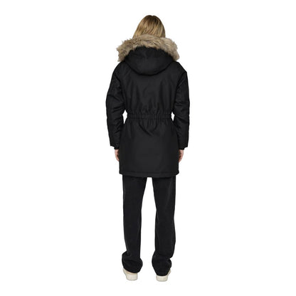 Solo parka in poliestere nero