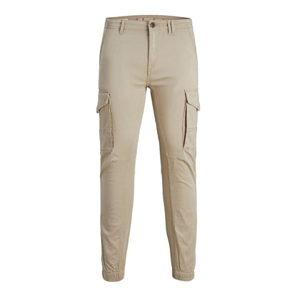 Pantaloni Cargo Jack Jones Beige in Cotone