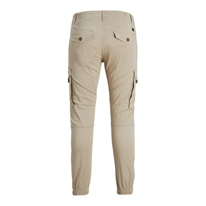 Pantaloni Cargo Jack Jones Beige in Cotone
