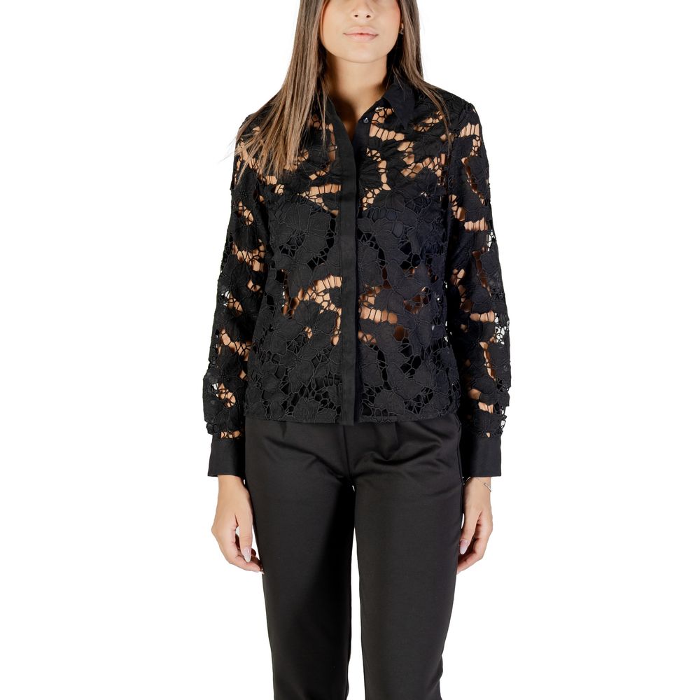 Blouse noire en polyester Morgan De Toi