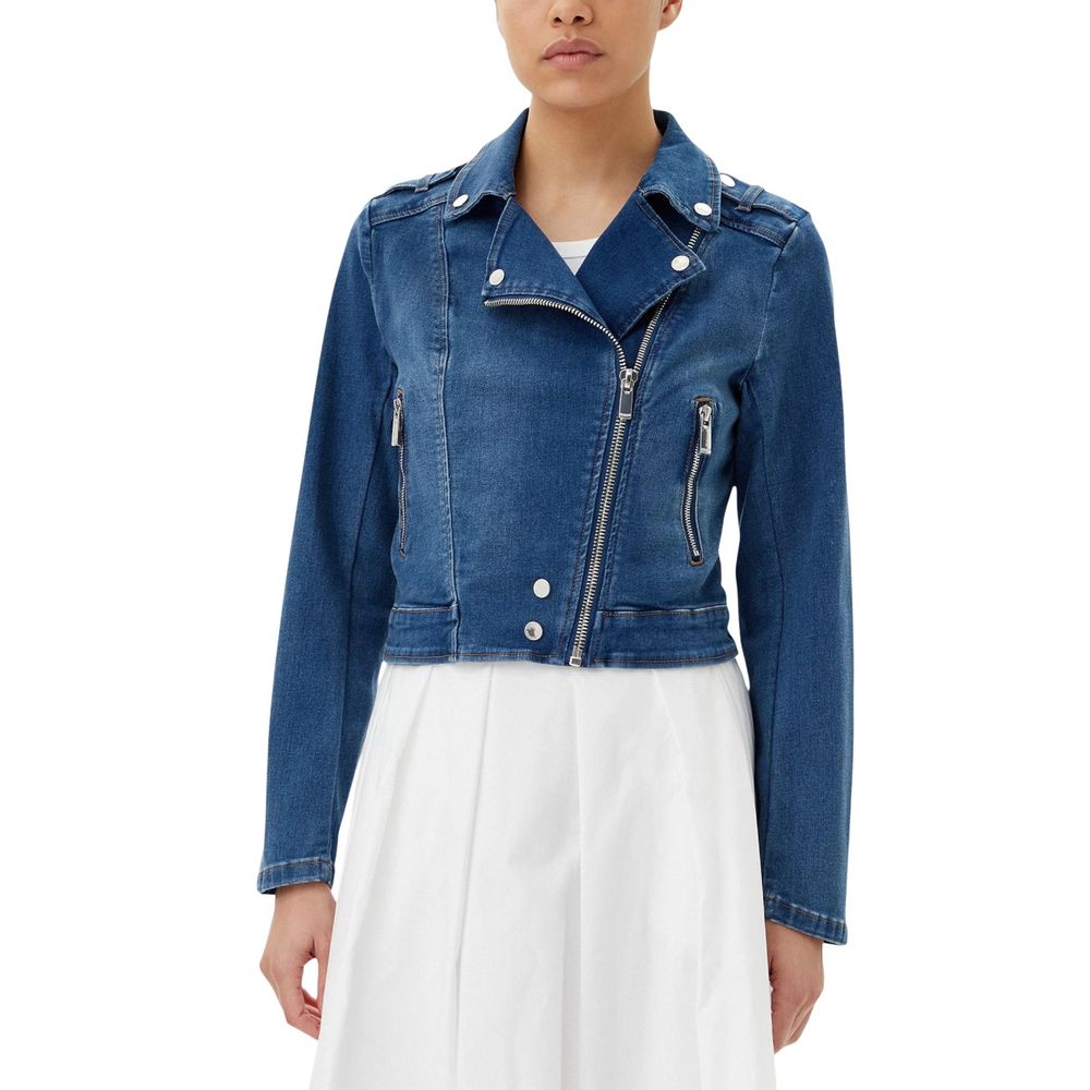 Giacca in denim di cotone blu Morgan De Toi