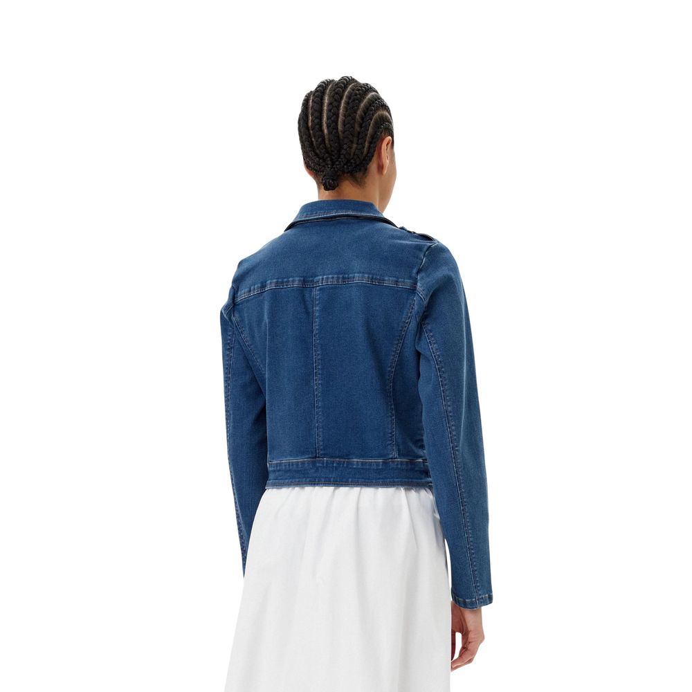 Giacca in denim di cotone blu Morgan De Toi