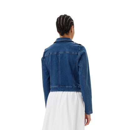 Giacca in denim di cotone blu Morgan De Toi