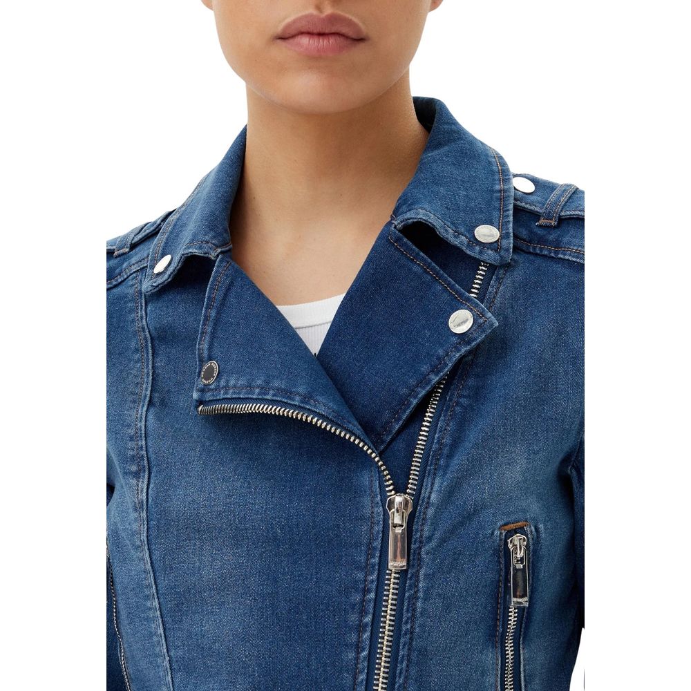 Giacca in denim di cotone blu Morgan De Toi