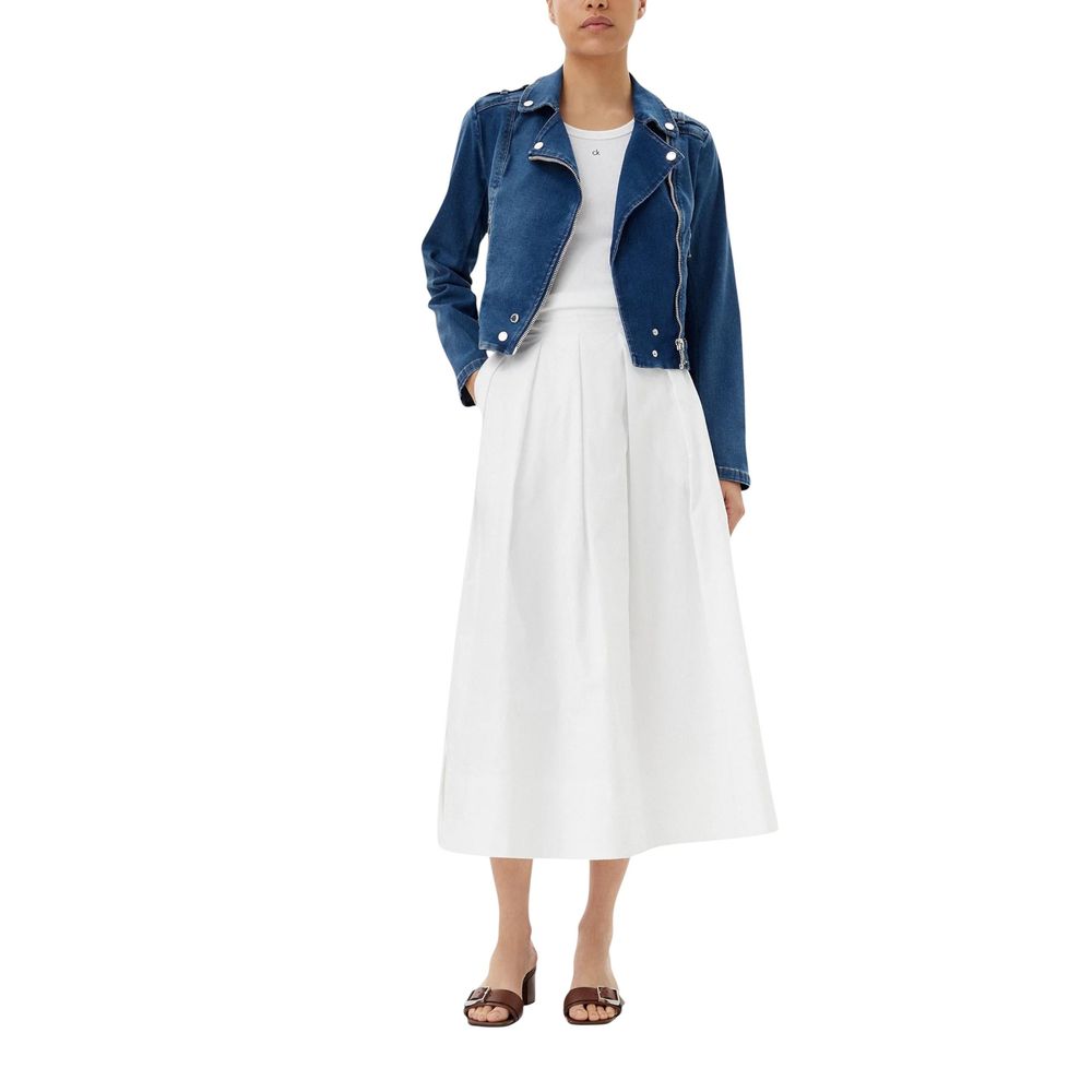 Giacca in denim di cotone blu Morgan De Toi
