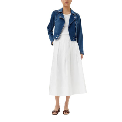 Giacca in denim di cotone blu Morgan De Toi